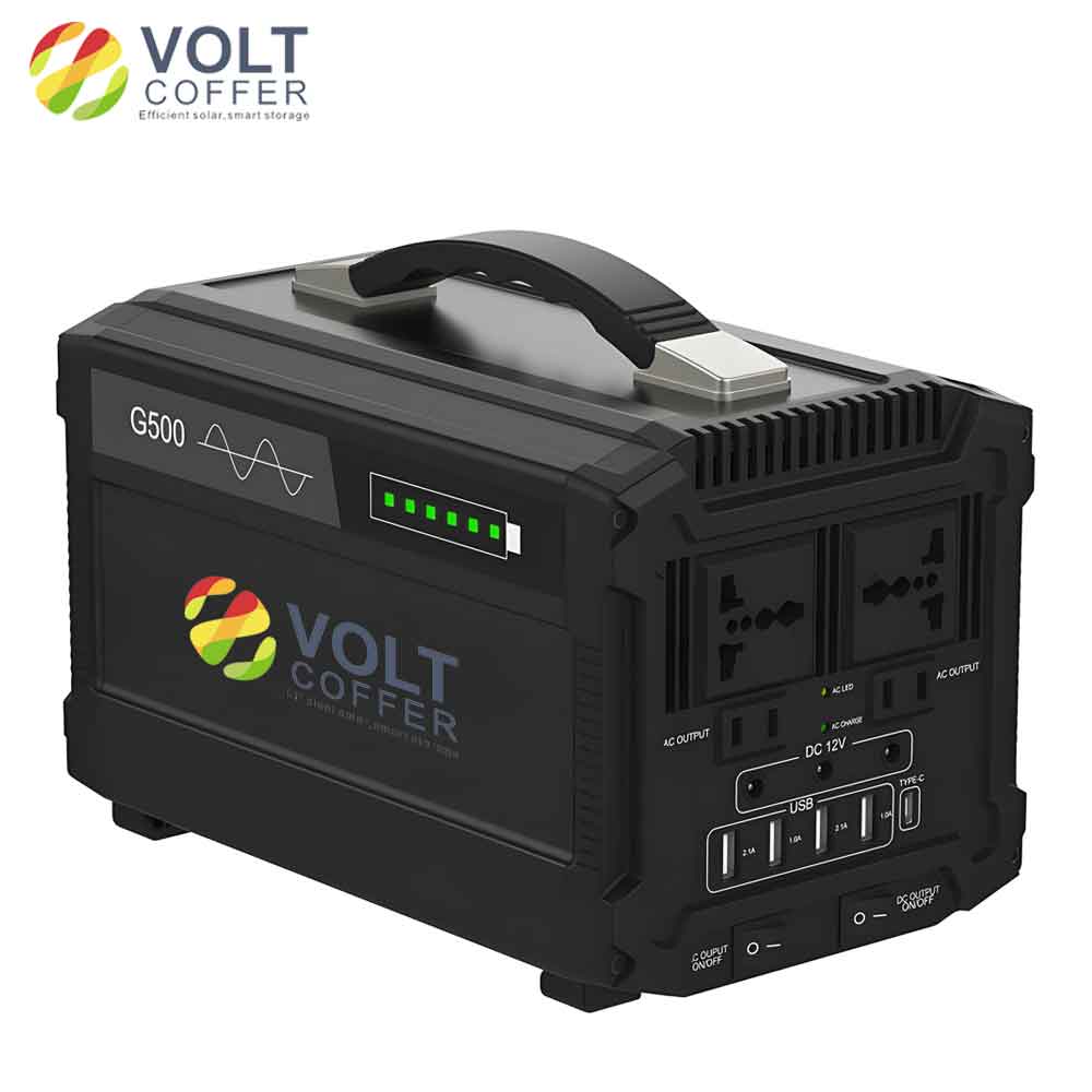 Voltcoffer 500W LiFePo4 Lithium Battery Power Bank Portable Power Station